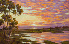 Load image into Gallery viewer, Batiquitos Lagoon Sunset 14" x 9"
