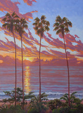 Load image into Gallery viewer, Cardiff Sunset - 22" x 31" Oil on Linen board