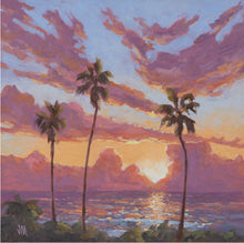 Load image into Gallery viewer, Cardiff Sunset 10" x 10" Original Oil on Linen