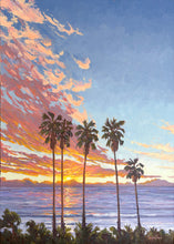 Load image into Gallery viewer, Cardiff by the Sea Sunset - 22" x 31" original oil on linen board