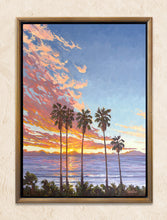 Load image into Gallery viewer, Cardiff by the Sea Sunset - 22" x 31" original oil on linen board