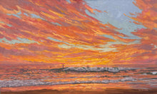 Load image into Gallery viewer, Sunsets in Paradise Mural Study 23 1/2" x 14"