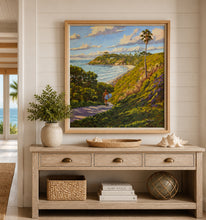 Load image into Gallery viewer, Pathway to Pipes - Cardiff by the Sea - 32" x 36" Original Oil