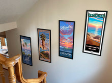 Load image into Gallery viewer, Visit Beautiful Cardiff by the Sea Poster 14" x 36"