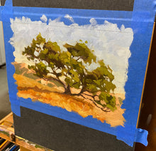 Load image into Gallery viewer, Oak on California Hillside - Oil on Carton treated paper 5" x 7"
