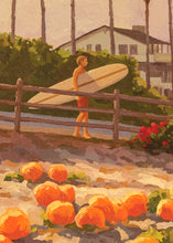Load image into Gallery viewer, Pumpkin Patch Surfer, Giclée on Canvas or Paper