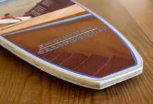 Load image into Gallery viewer, Stonesteps Beach Giclée Print on Surfboard Shape