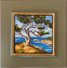 Load image into Gallery viewer, California Coastline - Oil on canvas board - 6" x 6"