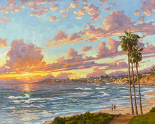 Load image into Gallery viewer, Commissioned Wedding Gift, Del Mar Stroll, 24&quot; x 30&quot;
