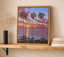 Load image into Gallery viewer, Cardiff Sunset - 22" x 31" Oil on Linen board
