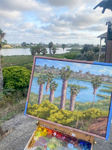 Buena Vista Palms - 22 7/8" x 17 3/8" Plein Air Oil on linen