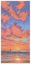 Load image into Gallery viewer, Sunsets in Paradise 2 - 9&quot; x 19&quot; Original Oil on canvas board
