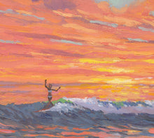 Load image into Gallery viewer, Sunsets in Paradise 2 - 9&quot; x 19&quot; Original Oil on canvas board
