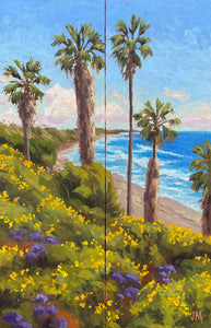 Swami's Summertime Diptych 3 7/8" x 12" each of two