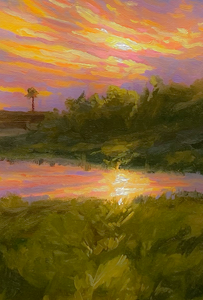 San Elijo Lagoon Sunset - 24" x 20"