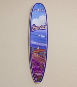 Surf Beacon's Giclée Print on Surfboard Shape