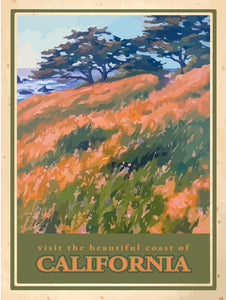 Classic California Coastal Giclée Print on Fine Art Paper