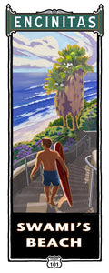 Swami's Beach Poster 14" x 36"