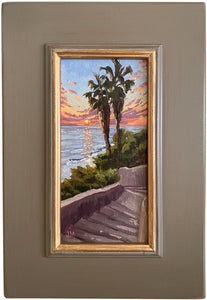 Summer Sunset at Swami's 4" x 8"