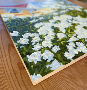 Pannikin Flowers, oil painting on canvas board 24" x 24"