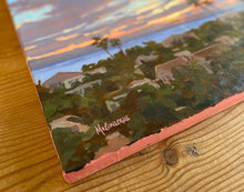Load image into Gallery viewer, Sunset oil painting over the rooftops of Encinitas, California
