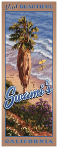 Visit Beautiful Swami's California Poster 14" x 36"